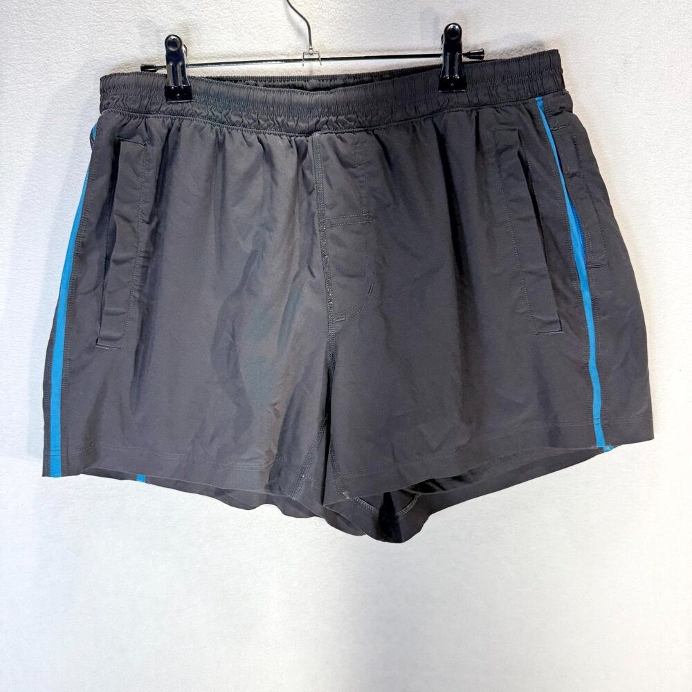Lululemon Mens Gray/blue Lined Athletic Shorts Size S